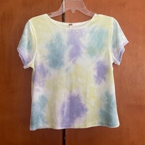 Free people tie dye top baby tee